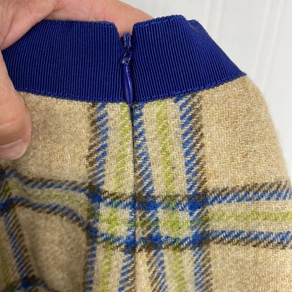 Boden Plaid Tweed Wool Skirt British Tweed by Moon - Picture 8 of 9